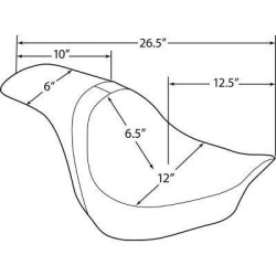 PartzBiz HD DS08021272 - DS EZ-ON Mount Solo Scorpion Stitch Harley Seat for 18-23 FXBR/S | 0802-1272 PartzBiz HD DS08021272 - DS EZ-ON Mount Solo Scorpion Stitch Harley Seat for 18-23 FXBR/S | 0802-1272