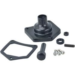PartzBiz HD DS21100994 - Drag Specialties Gloss Black Aluminum Solenoid Starter Cover 91-17 Harley big twin Sportster
