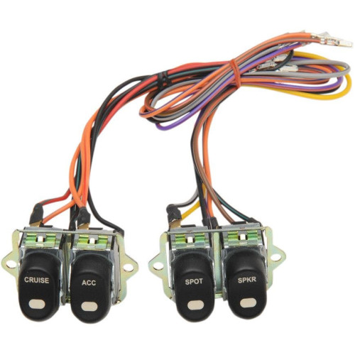 PartzBiz HD: 4417923-Drag Inner Fairing Cap 4 Accessory Cruise Spot Speaker Switch Control Kit Harley | 2106-0221