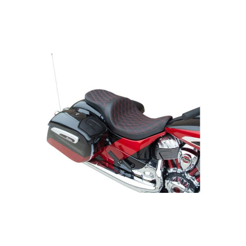 PartzBiz HD: 4417936-Drag Low Profile เบาะ 2 ที่นั่ง Red Diamond Stitch Solar Vinyl Indian Touring '14+ PartzBiz HD: 4417936-Drag Low Profile เบาะ 2 ที่นั่ง Red Diamond Stitch Solar Vinyl Indian Touring '14+