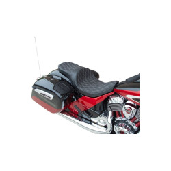 PartzBiz HD DS08102260 - Drag Low Profile เบาะ 2 ที่นั่ง Silver Diamond Stitch Solar Vinyl Indian Touring '14+ PartzBiz HD DS08102260 - Drag Low Profile เบาะ 2 ที่นั่ง Silver Diamond Stitch Solar Vinyl Indian Touring '14+