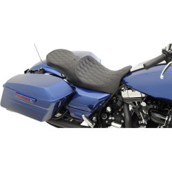 PartzBiz HD DS08011008 - Drag Low Profile Double Diamond Touring Seat พนักพิงคนขับ Harley FL | 0801-1008 PartzBiz HD DS08011008 - Drag Low Profile Double Diamond Touring Seat พนักพิงคนขับ Harley FL | 0801-1008
