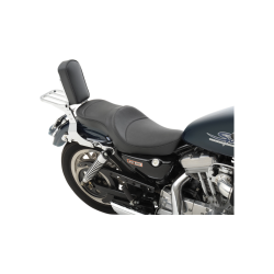 PartzBiz HD DS08040625 - Drag Low-Profile Touring Mild Stitch สีดำ Seat 4 Harley 82-03 XL Models | 0