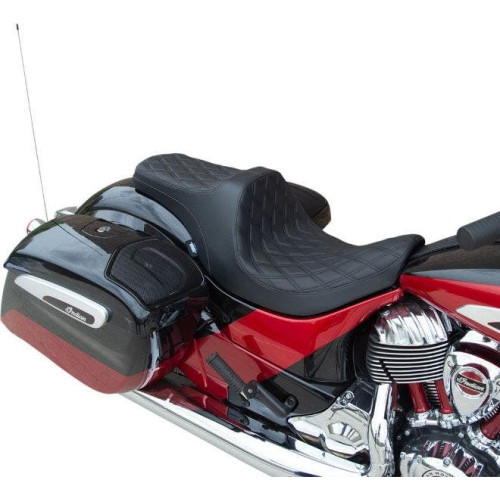 PartzBiz HD: 4417834-Drag Predator III ตำแหน่งข้างหน้า เบาะ 2 ตัว สีดำ Double Diamond Indian 14-Up