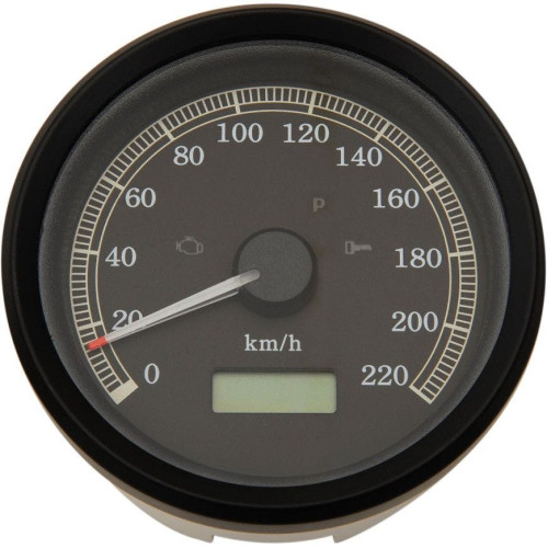 PartzBiz HD: 4417758-Drag Programmable 3 3/8 อิเล็กทรอนิกส์ KMH Speedometer Harley Sportster XL883 01-03 | 2210-0390