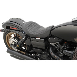 PartzBiz HD DS08030547 - Drag Solor Reflective Solo Low Diamond Stitch Seat for Harley Dyna FXD 06-17 | 0803-0547 PartzBiz HD DS08030547 - Drag Solor Reflective Solo Low Diamond Stitch Seat for Harley Dyna FXD 06-17 | 0803-0547