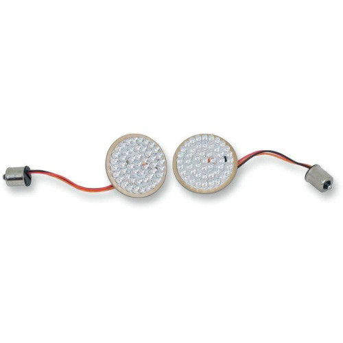 PartzBiz HD: 4417633-Drag Specialties 2020-1755 Dual Function LED Turn Signal Inserts - Bullet Style Harley Davidson upgrade replacement 1157 bulb amber white switchback 20201755 GEN-200-AW-1157