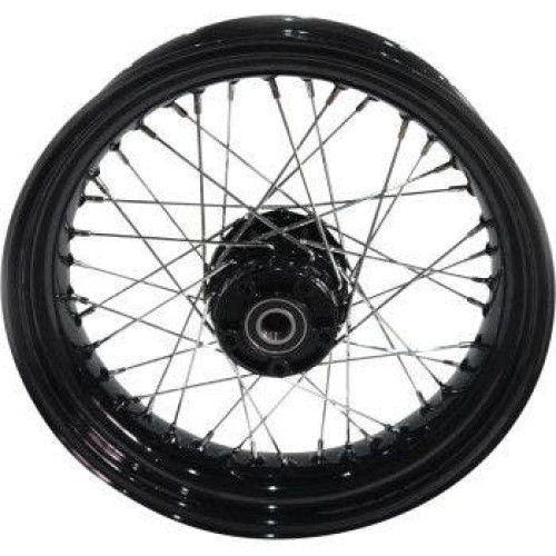 PartzBiz HD: 4417593-Drag Specialties Black 17" x 4.5" Replacement Laced Rear Wheel Harley FXD 08-17