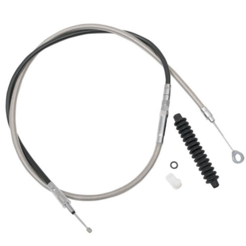 PartzBiz HD: 4417567-Drag Specialties สายคลัตช์ประสิทธิภาพสูงแบบถักสีดำ รุ่น 08-13 FLH/T 14 FLHR