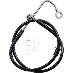 PartzBiz HD DS17415782 - Drag Specialties เคลือบสีดำ 30-3/4” สายเบรค Harley Softail FLST FXSB 15-17 เปลี่ยนใหม่ที่ดีที่สุด