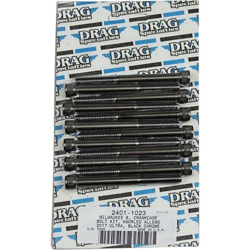 PartzBiz HD: 4417576-Drag Specialties Black Chrome-Plated Crank Case Bolt Replacement Kit Knurled Head 17-19 Harley Davidson Milwaukee Eight M8 M-Eight Touring Hardware Bolts Nuts Washers Engine PartzBiz HD: 4417576-Drag Specialties Black Chrome-Plated Crank Case Bolt Replacement Kit Knurled Head 17-19 Harley Davidson Milwaukee Eight M8 M-Eight Touring Hardware Bolts Nuts Washers Engine