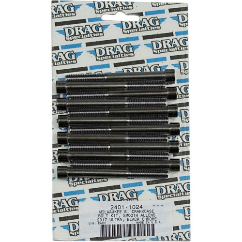 PartzBiz HD: 4417577-Drag Specialties Black Chrome-Plated Crank Case Bolt Replacement Kit Smooth Head 17-19 Harley Davidson Milwaukee Eight M8 M-Eight Touring Hardware Bolts Nuts Washers Engine CrankCase PartzBiz HD: 4417577-Drag Specialties Black Chrome-Plated Crank Case Bolt Replacement Kit Smooth Head 17-19 Harley Davidson Milwaukee Eight M8 M-Eight Touring Hardware Bolts Nuts Washers Engine CrankCase