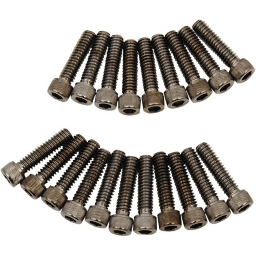 PartzBiz HD: 4417528-Drag Specialties Black Chrome-Plated Rocker Cover Bolt Replacement Kit Knurled Head 17-19 Harley Davidson Milwaukee Eight M8 M-Eight Touring Softail Hardware Bolts Nuts Washers Engine PartzBiz HD: 4417528-Drag Specialties Black Chrome-Plated Rocker Cover Bolt Replacement Kit Knurled Head 17-19 Harley Davidson Milwaukee Eight M8 M-Eight Touring Softail Hardware Bolts Nuts Washers Engine