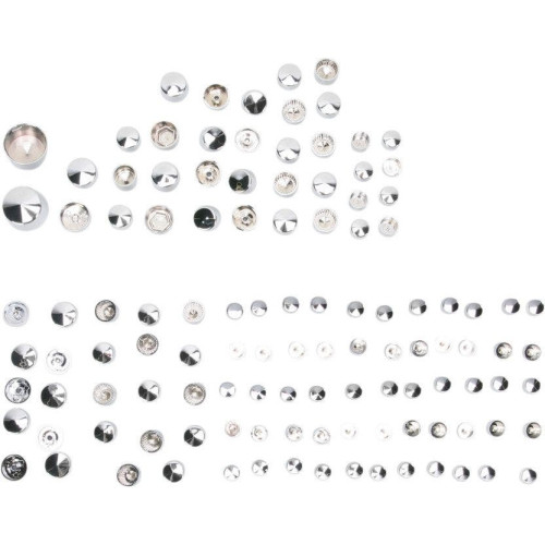 PartzBiz HD: 4417440-Drag Specialties Chrome Deluxe Engine Trans Bolt Cover Kit For Harley Touring 09-16 2401-0694 PartzBiz HD: 4417440-Drag Specialties Chrome Deluxe Engine Trans Bolt Cover Kit For Harley Touring 09-16 2401-0694