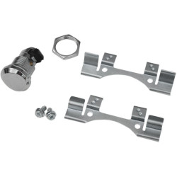 PartzBiz HD DS07030631 - Drag Specialties Chrome Push Button Fuel Door Latch Kit Harley Touring 92-16 | 0703-0631 PartzBiz HD DS07030631 - Drag Specialties Chrome Push Button Fuel Door Latch Kit Harley Touring 92-16 | 0703-0631
