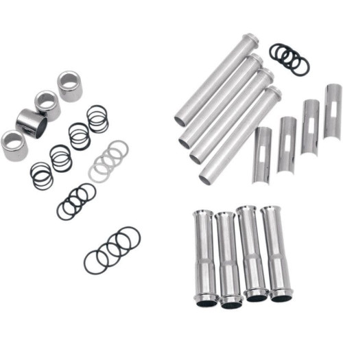 PartzBiz HD: 4417402-Drag Specialties ฝาครอบท่อ Chrome Pushrod สำหรับ Harley Twin Cam 99-16