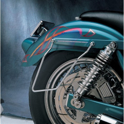 PartzBiz HD DSDS110851 - Drag Specialties ขายึดกระเป๋าข้างเหล็กโครเมียม ราง FXR 84-94 | DS-110851 เปลี่ยน OEM 90587-85