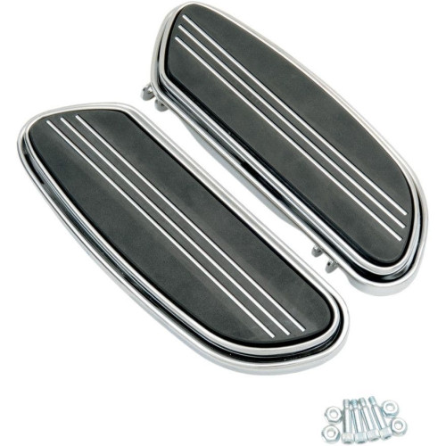 PartzBiz HD: 4417313-Drag Swept Chrome Sweeper Style Driver Floorboards Harley FLT/H FL Softail - 1621-0347 PartzBiz HD: 4417313-Drag Swept Chrome Sweeper Style Driver Floorboards Harley FLT/H FL Softail - 1621-0347