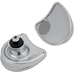 PartzBiz HD DS06400652 - Drag Specialties กระจกติดแฟริ่งด้านใน Chrome พร้อมจุดบอด Harley Batwing 96-13 0640-0652
