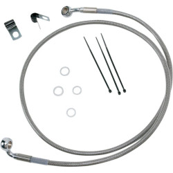 PartzBiz HD DS17412655 - Drag Front Extended +4 สายเบรคสแตนเลสสำหรับ Harley 99-07 FXST | 1741-2655