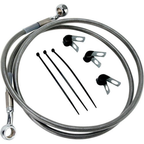 PartzBiz HD: 4417257-Drag Front Extended +8 Stainless Steel Brake Line for Harley 00-07 FLST/C/F | 1741-2652