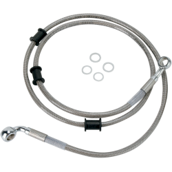 PartzBiz HD DS17412792 - Drag Specialties Front Stainless Steel Brake Line for Harley 08-10 FLST/F w/o ABS PartzBiz HD DS17412792 - Drag Specialties Front Stainless Steel Brake Line for Harley 08-10 FLST/F w/o ABS