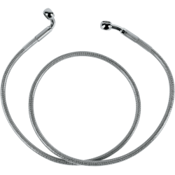 PartzBiz HD DS12042750 - Drag Specialties สายเบรกสแตนเลสด้านหน้าสำหรับ Harley 87-99 FLSTC/F/N