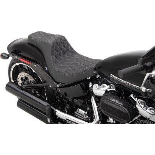 PartzBiz HD: 4417124-Drag Specialties Predator III Diamond Silver 2-Up Seat 18-20 0802-1268 08021268 Harley Breakout Davidson Softail Fat Bob breakout FXBR 
