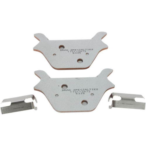 PartzBiz HD: 4417111-Drag Specialties Premium Sintered Rear Brake Pads Harley Softail Dyna 87-99 | 1721-2472