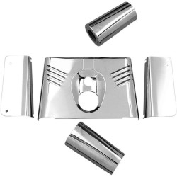 PartzBiz HD DSDS222911 - Drag Specialties Chrome Ribbed 5 ชิ้น Fork Tins Nacelle Harley 86-17 Softail | DS-222911 PartzBiz HD DSDS222911 - Drag Specialties Chrome Ribbed 5 ชิ้น Fork Tins Nacelle Harley 86-17 Softail | DS-222911