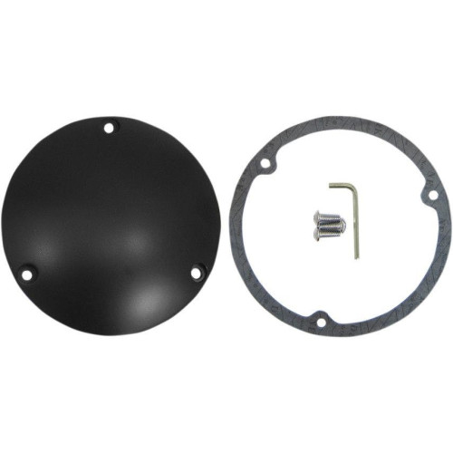 PartzBiz HD: 4417074-Drag Specialties Satin Black 3 Hole Die Cast Domed Derby Cover Harley Big Twin | 1107-0365
