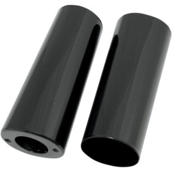 PartzBiz HD DS04110045 - Drag Specialties Black Smooth Plus +2 Fork Boots 8.5" Upper Slider Covers 84-13 | 0411-0045 PartzBiz HD DS04110045 - Drag Specialties Black Smooth Plus +2 Fork Boots 8.5" Upper Slider Covers 84-13 | 0411-0045