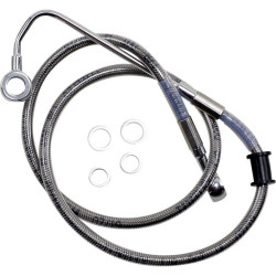 PartzBiz HD DS17415754 - Drag Specialties สแตนเลส 35-3/4” ความยาวสต็อก ชุดสายเบรก HD Softail 15-17 เปลี่ยนใหม่ที่ดีที่สุด