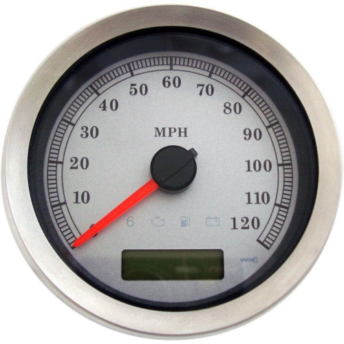 PartzBiz HD: 4417006-Drag Specialties White 4" Electronic Speedometer Gauge 04-13 Harley-Davidson FLH/T FX XL softail dyna touring programmable speed odometer upgrade replacement PartzBiz HD: 4417006-Drag Specialties White 4" Electronic Speedometer Gauge 04-13 Harley-Davidson FLH/T FX XL softail dyna touring programmable speed odometer upgrade replacement