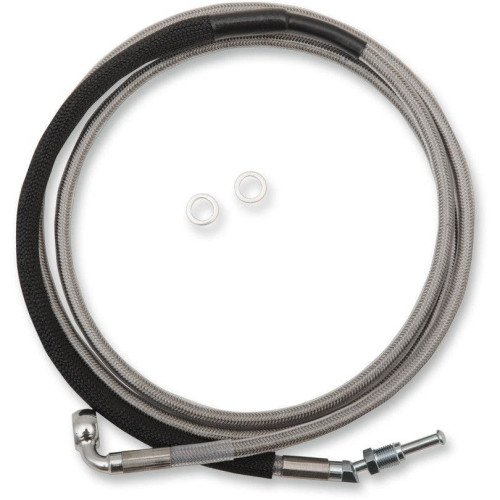 PartzBiz HD: 4416953-Drag Stainless Braided Extended Plus + 8 สายคลัตช์ไฮดรอลิก FLTRX 17-18 | 0661-0029