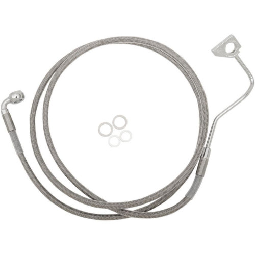 PartzBiz HD: 4416960-Drag Stainless Clear Coated ขยายสายเบรคหน้ายาว +6 ” รวม 70ÔøΩ ” | 1741-4500