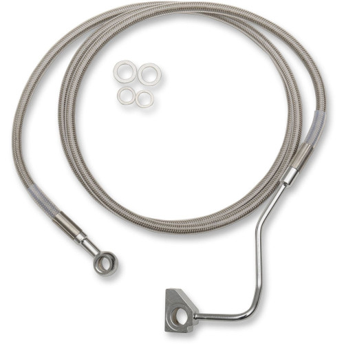 PartzBiz HD: 4416965-สายเบรคหน้า Drag Stainless Steel ขยายความยาวได้ Harley 14-15 W/ABS Plus 8 - 1741-3992