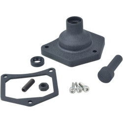 PartzBiz HD DS21100995 - Drag Specialties Wrinkle Black Aluminum Solenoid Starter Cover 91-17 Harley big twin Sportster