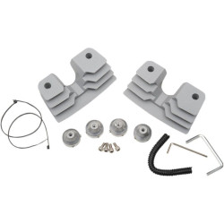 PartzBiz HD DS09401314 - Drag Wrinkle Silver Finned Spark Plug Head Bolt Covers Harley Twin Cam 99-17 | 0940-1314 PartzBiz HD DS09401314 - Drag Wrinkle Silver Finned Spark Plug Head Bolt Covers Harley Twin Cam 99-17 | 0940-1314