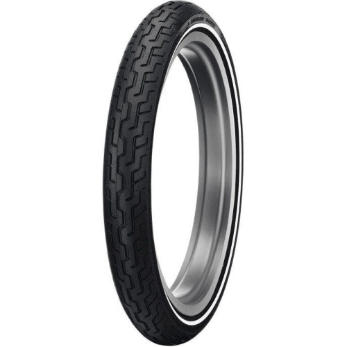 PartzBiz HD: 4416875-ยางนอกรถจักรยานยนต์ Dunlop D402 Series MH90-21 สีขาวกลางวอลล์