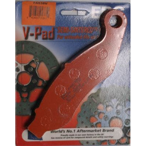 PartzBiz HD: 4416504-EBC FA638V ผ้าเบรคหน้า Semi Sintered V Pads Harley 14-17 HD Trike & FLRT | FA638V