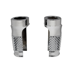 PartzBiz HD DS04110257 - Eddie Trotta Cross Cut Fat Tire Fork Slider Covers for Harley 14-23 FLH | TC-WT962 PartzBiz HD DS04110257 - Eddie Trotta Cross Cut Fat Tire Fork Slider Covers for Harley 14-23 FLH | TC-WT962
