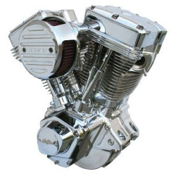 PartzBiz HD MW298-230 - EL Bruto 298-230 Competition Series 107 ci Complete Engine Polished 115hp horse power performance motor replacement upgrade cubic inch built build custom harley davidson evo evolution new gas motorcycle bike chopper natural