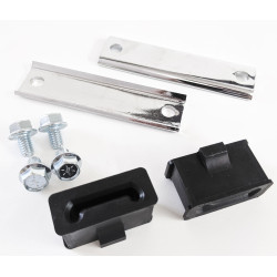 PartzBiz HD EP-MUFFLER-MOUNT - EPC Chrome Complete Muffler ไม้แขวนเสื้อชุดสำหรับ Harley FLT 85-16 65723-85