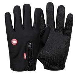 PartzBiz HD EPC-GLV-XL - EPC หน้าจอสัมผัสกันน้ำขนาดใหญ่พิเศษ ถุงมือรถจักรยานยนต์ Windbreaker พร้อมซิป