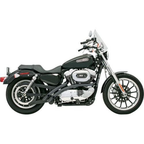 PartzBiz HD: 4416410-Bassani Black Radial Sweeper 2:2 Exhaust w/o Heat Shields Harley XL 07-13 | XL4-FF12CLB PartzBiz HD: 4416410-Bassani Black Radial Sweeper 2:2 Exhaust w/o Heat Shields Harley XL 07-13 | XL4-FF12CLB