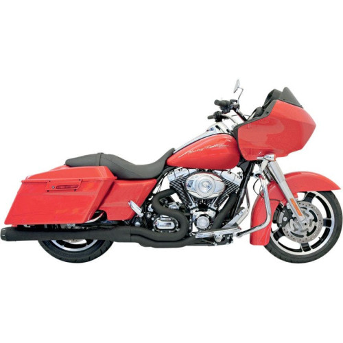 PartzBiz HD: 4416419-Bassani Black B4 2-1 Stepped Header Exhaust System โทรโข่ง 95-16 Harley FLH/T | FLH-747B