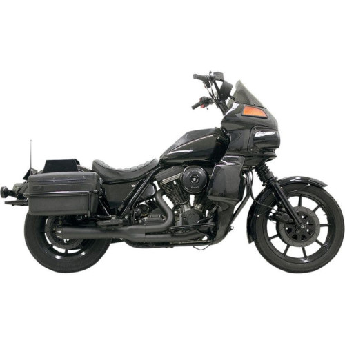 PartzBiz HD: 4416396-Bassani Black Road Rage 2 Into 1 ท่อไอเสียสั้น Harley FXR 84-00 พร้อมบอร์ด | 1FXRFB