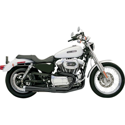 PartzBiz HD: 4416401-Bassani Black Road Rage 2 Into 1 Short Upswept Muffler Exhaust Harley XL 86-03 | 14222J PartzBiz HD: 4416401-Bassani Black Road Rage 2 Into 1 Short Upswept Muffler Exhaust Harley XL 86-03 | 14222J