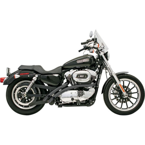 PartzBiz HD: 4416364-Bassani Black Radial Sweeper 2:2 Exhaust w/o Heat Shields Harley XL 86-03 | XL-FF12B PartzBiz HD: 4416364-Bassani Black Radial Sweeper 2:2 Exhaust w/o Heat Shields Harley XL 86-03 | XL-FF12B
